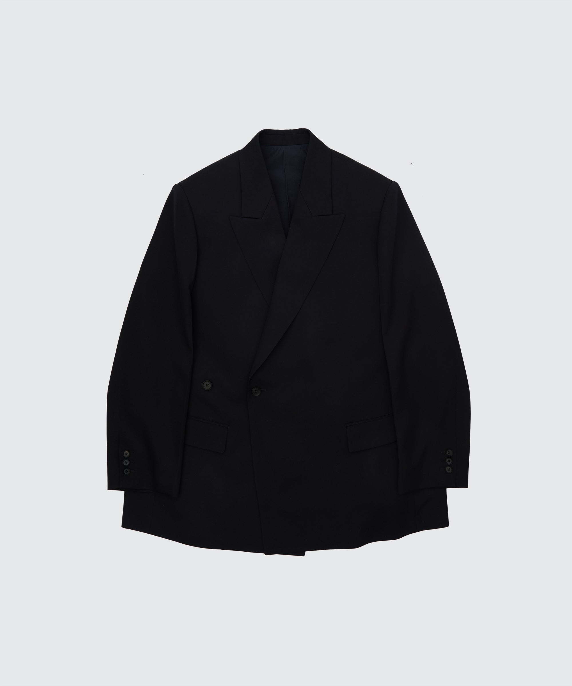 Wool Gabardine Double Breasted Jacket