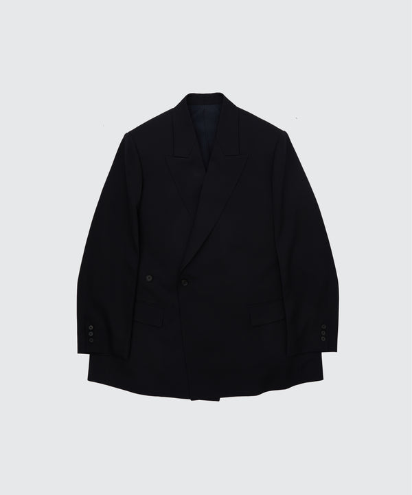 Wool Gabardine Double Breasted Jacket