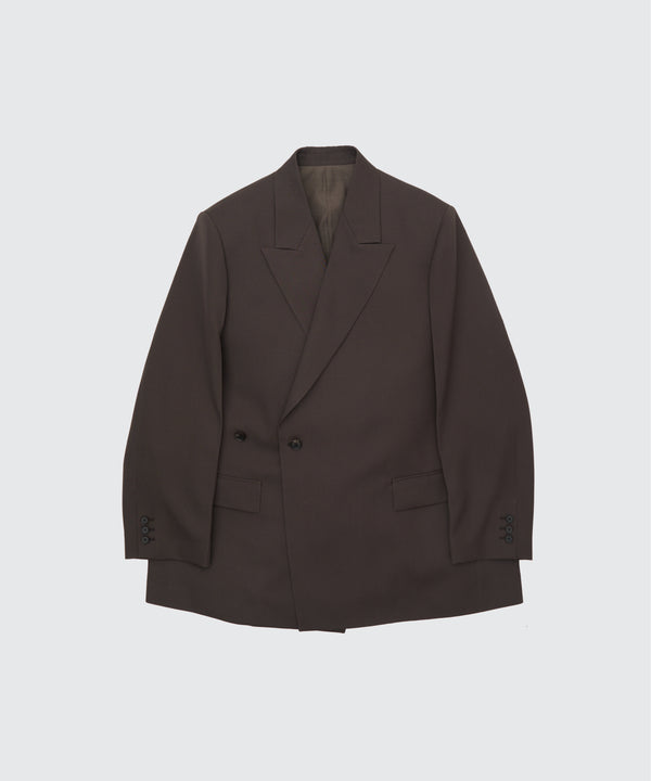 Wool Gabardine Double Breasted Jacket