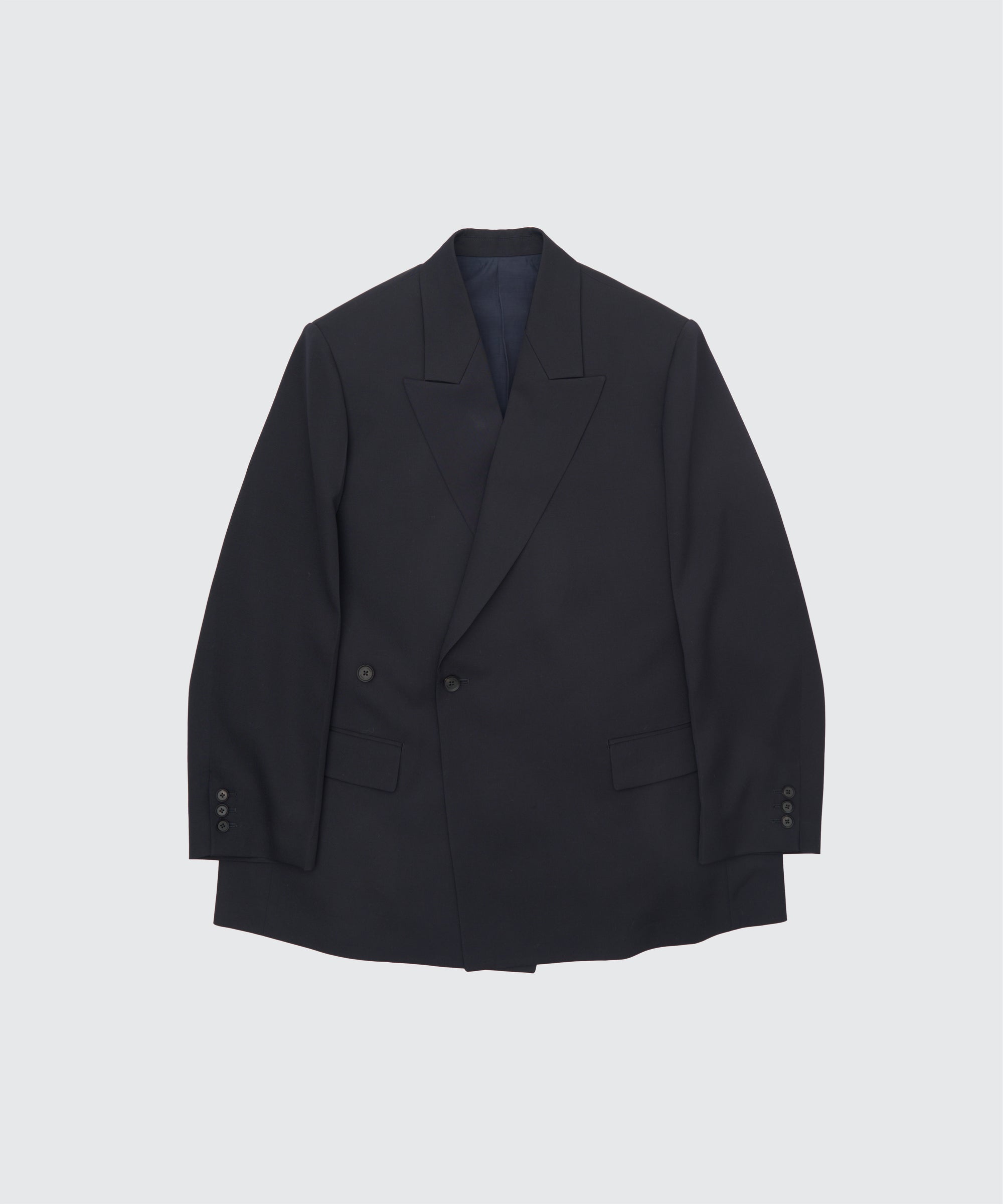 Wool Gabardine Double Breasted Jacket