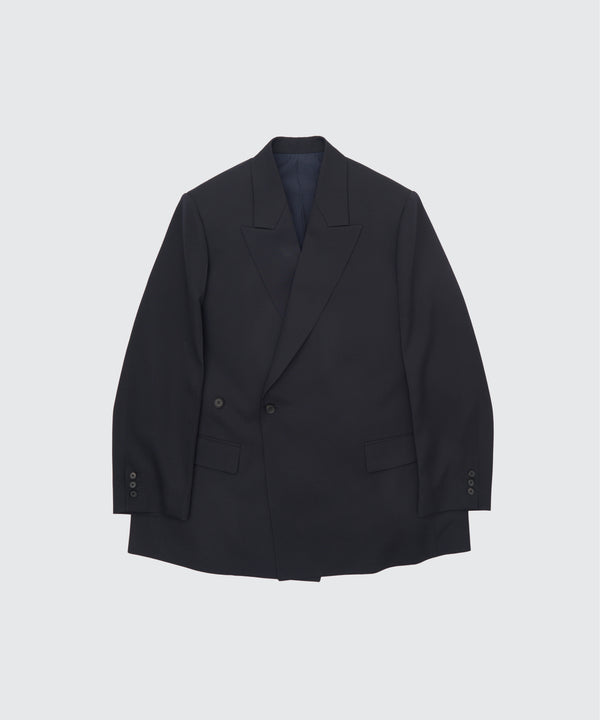 Wool Gabardine Double Breasted Jacket
