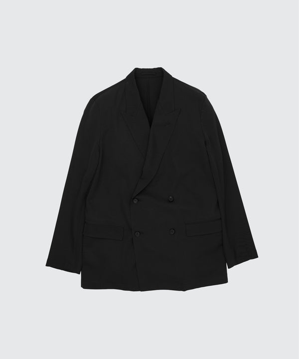 Wool Washer Twill Double Breasted Jacket
