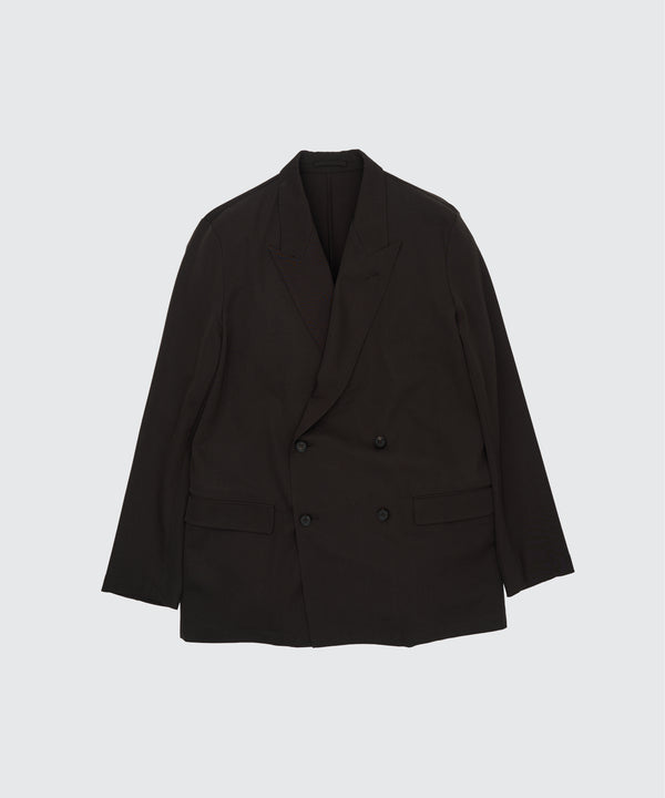 Wool Washer Twill Double Breasted Jacket