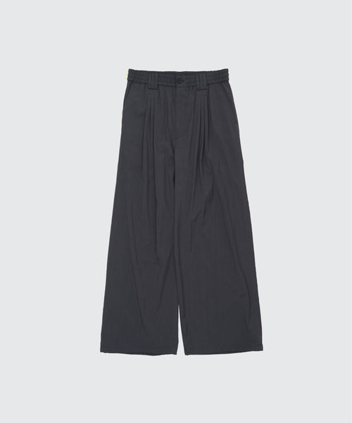 Silk Nylon 3Pleated Wide-Leg Easy Pants | YOKE Official Website
