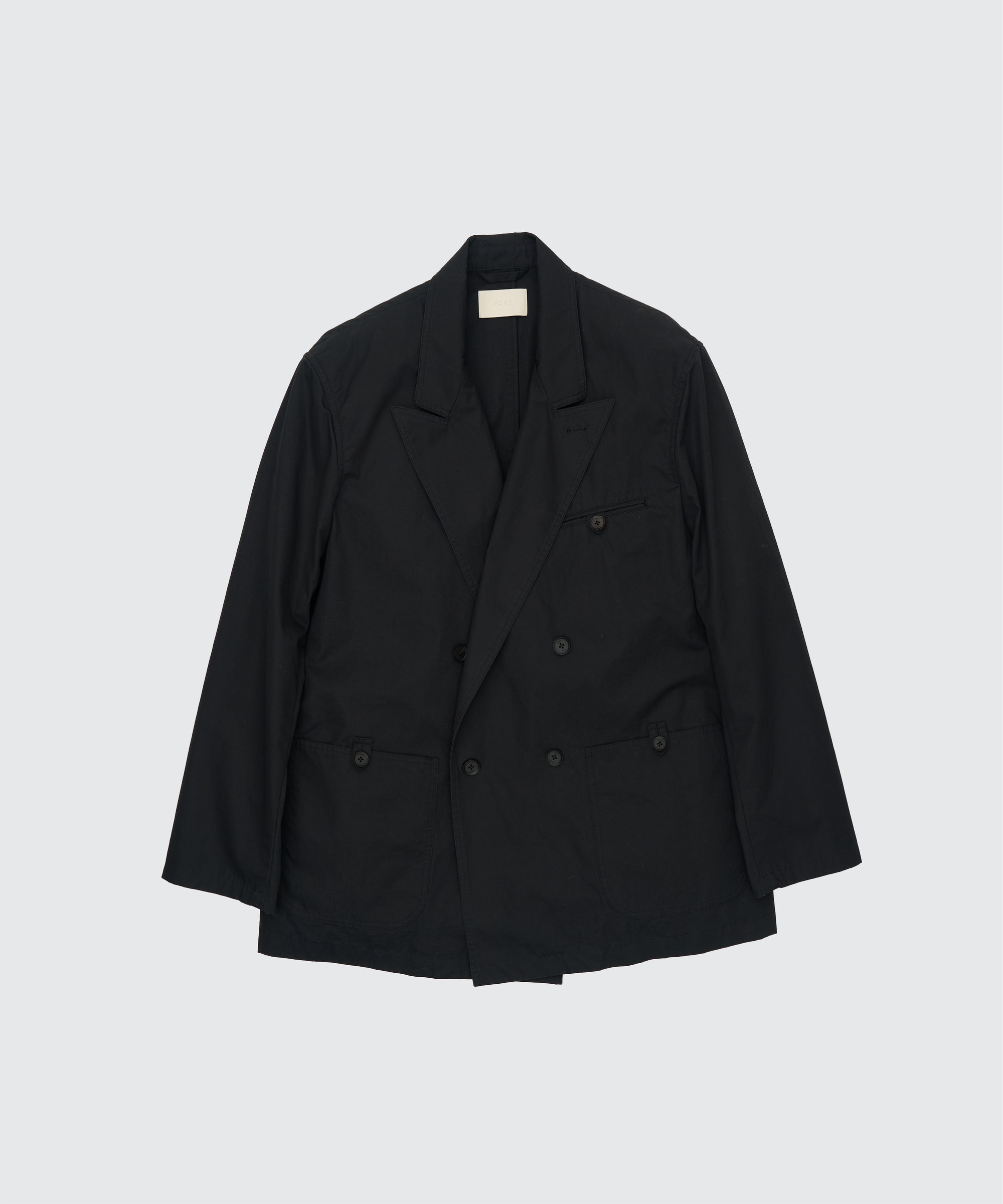 Cotton Gabardine Double Breasted Jacket