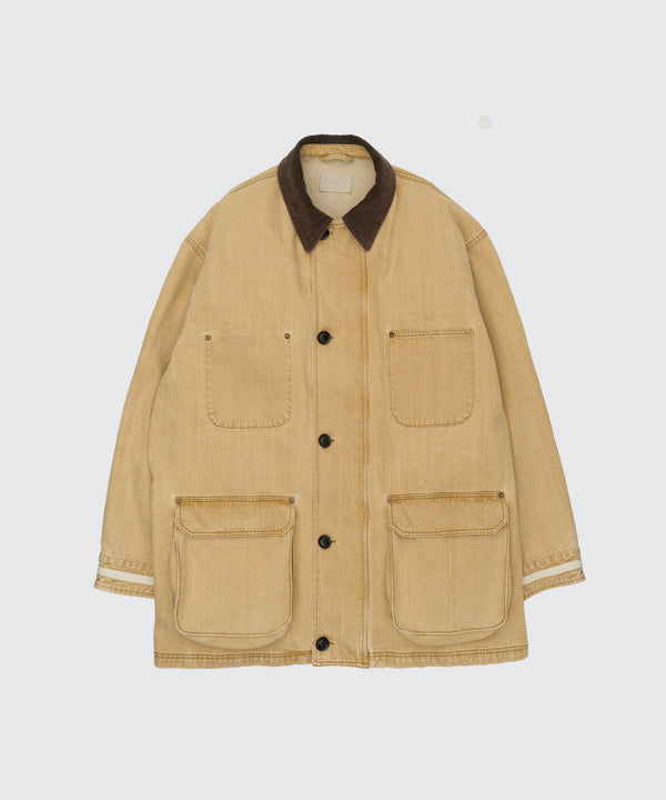 Vintaged Denim Coverall Half Coat