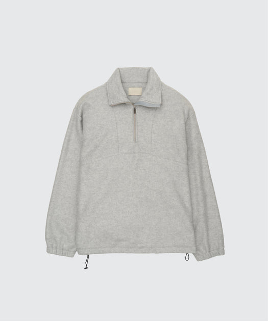 Silk Fleece Half Zip Pullover | YOKE Official Website