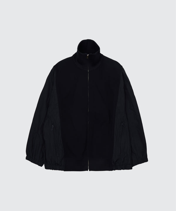 Connected Rib Knit Trucker Jacket