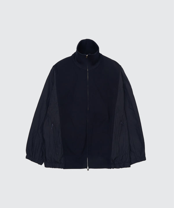 Connected Rib Knit Trucker Jacket