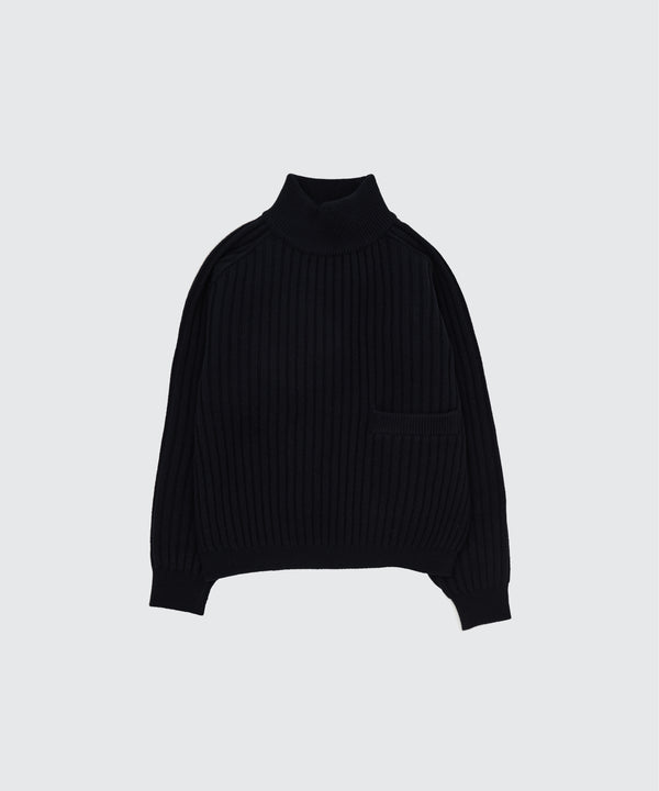 Wide Rib Highneck Sweater