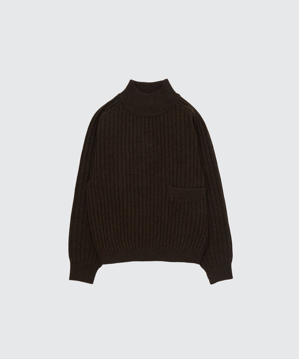 Wide Rib Highneck Sweater