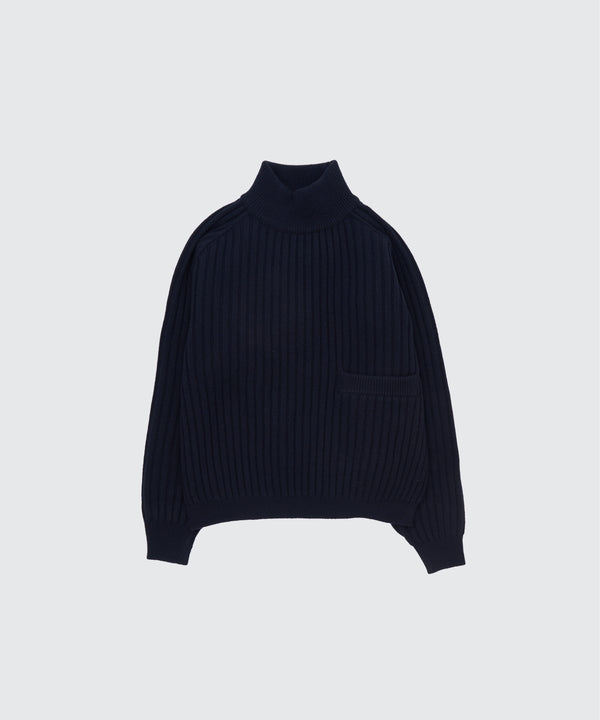 Wide Rib Highneck Sweater