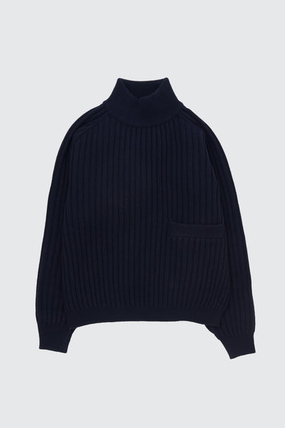Wide Rib Highneck Sweater | YOKE Official Website