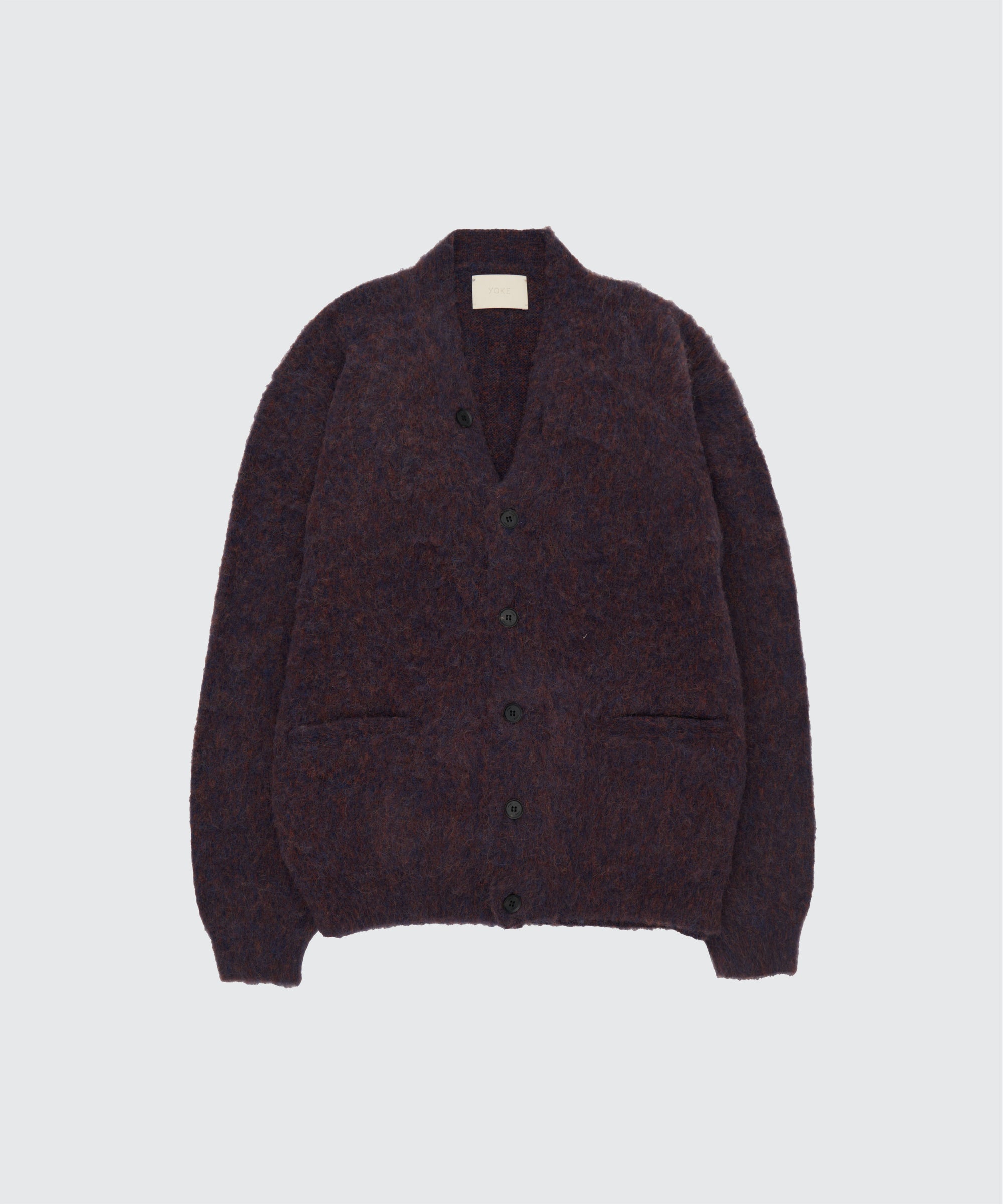 3Color Mix Baby Alpaca Cardigan