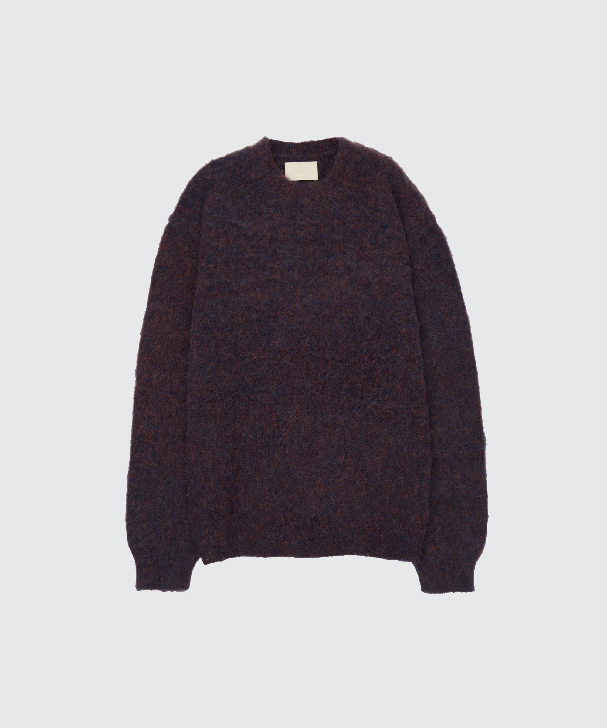 3Color Mix Baby Alpaca Crewneck Sweater