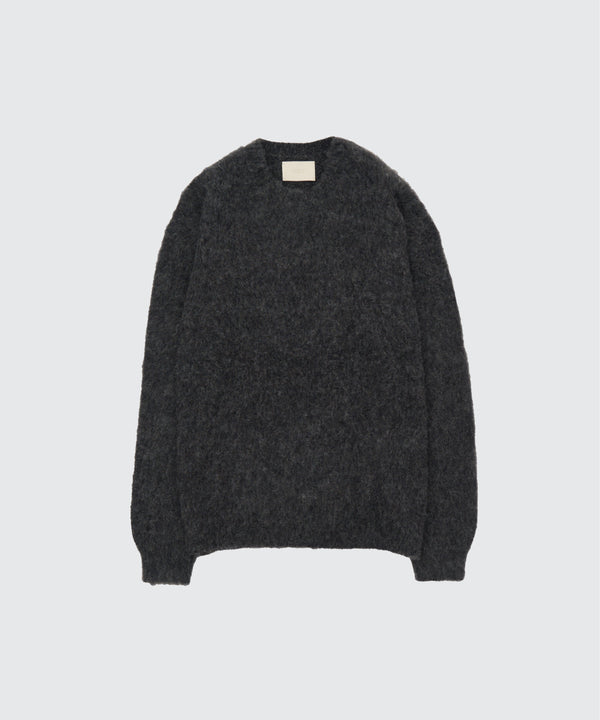 3Color Mix Baby Alpaca Crewneck Sweater