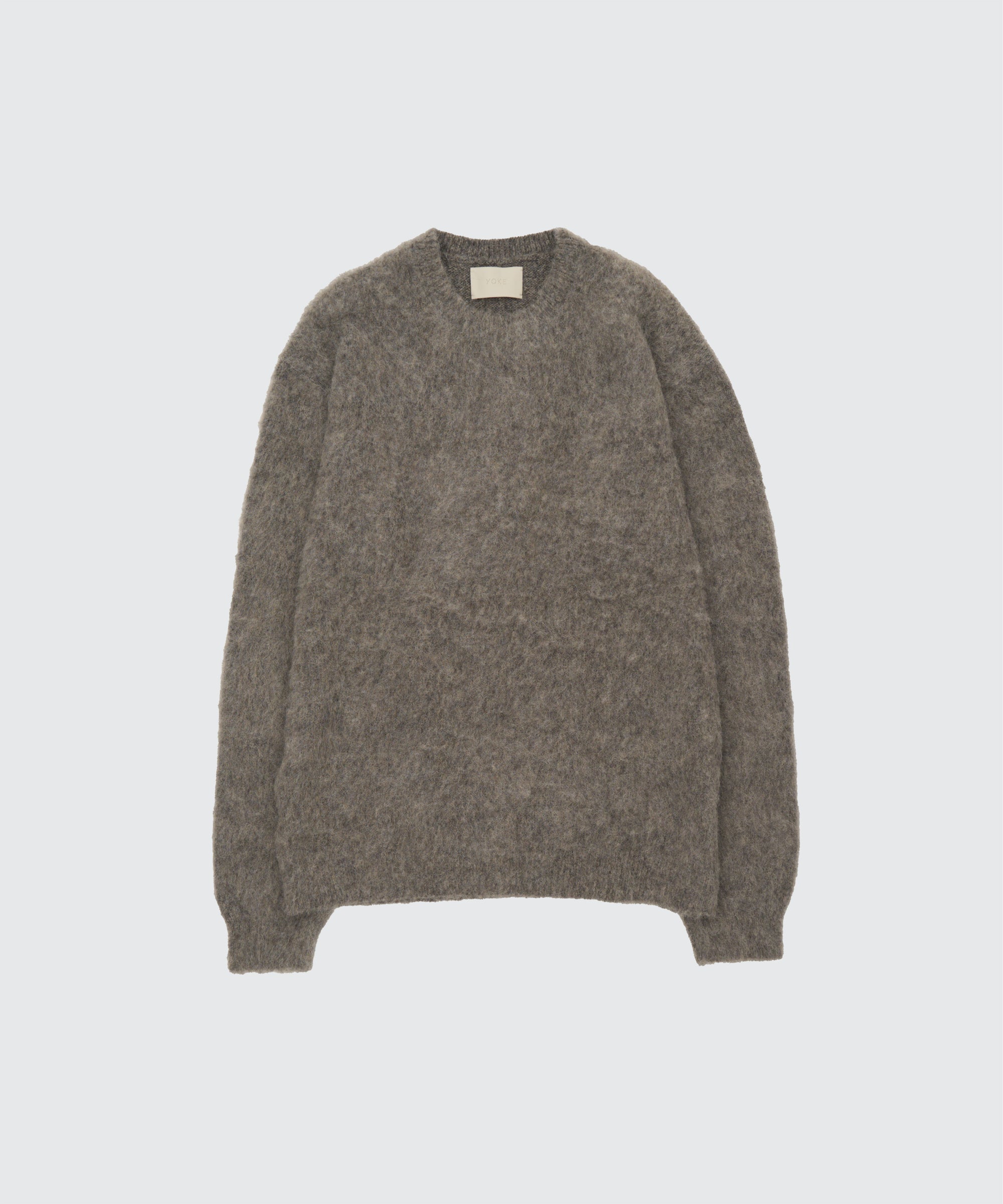 3Color Mix Baby Alpaca Crewneck Sweater