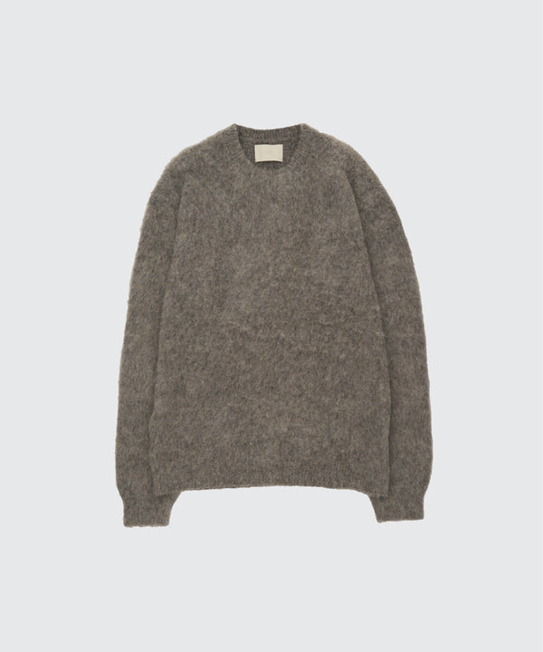 3Color Mix Baby Alpaca Crewneck Sweater