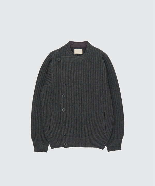 Wool Double Breasted Knit Blouson