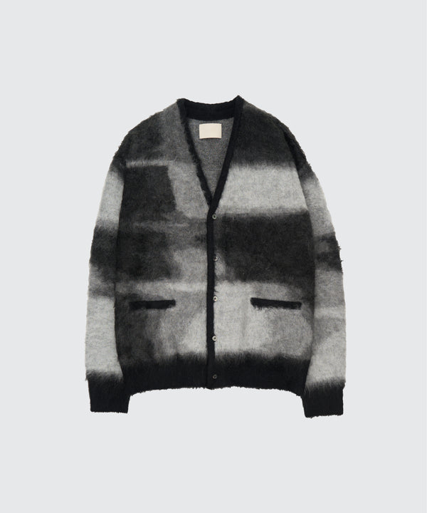 Kid Mohair Jacquard Cardigan