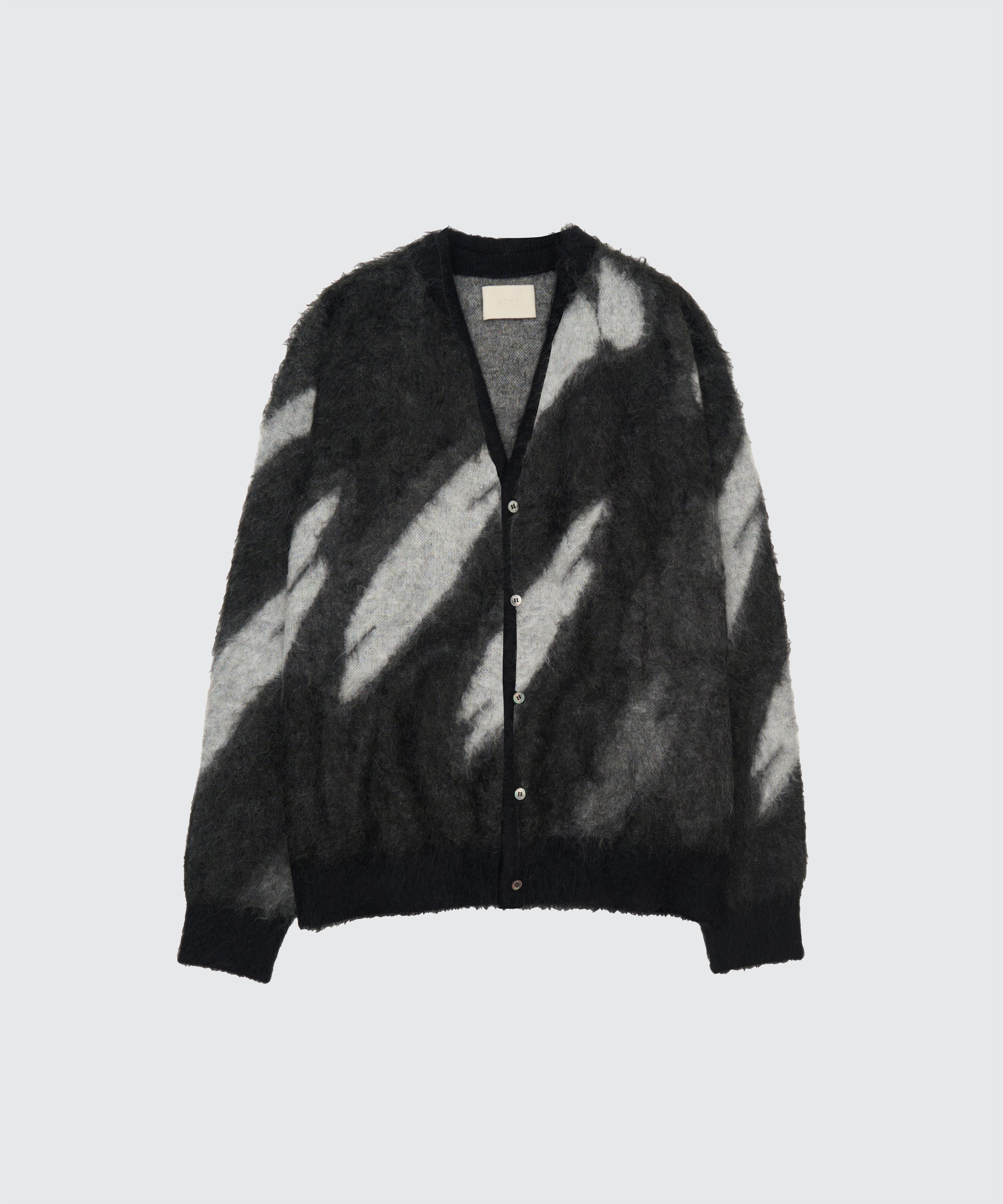 Kid Mohair Jacquard Cardigan