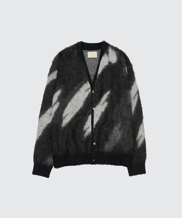 Kid Mohair Jacquard Cardigan