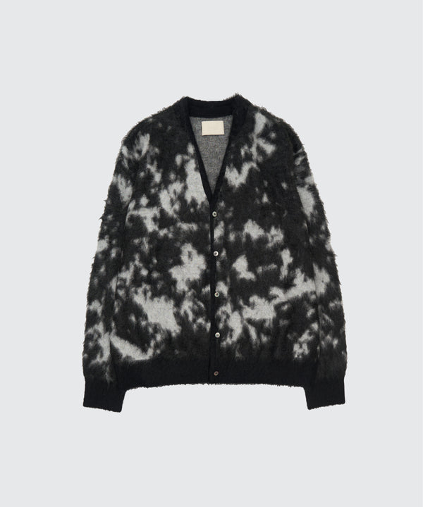 Kid Mohair Jacquard Cardigan