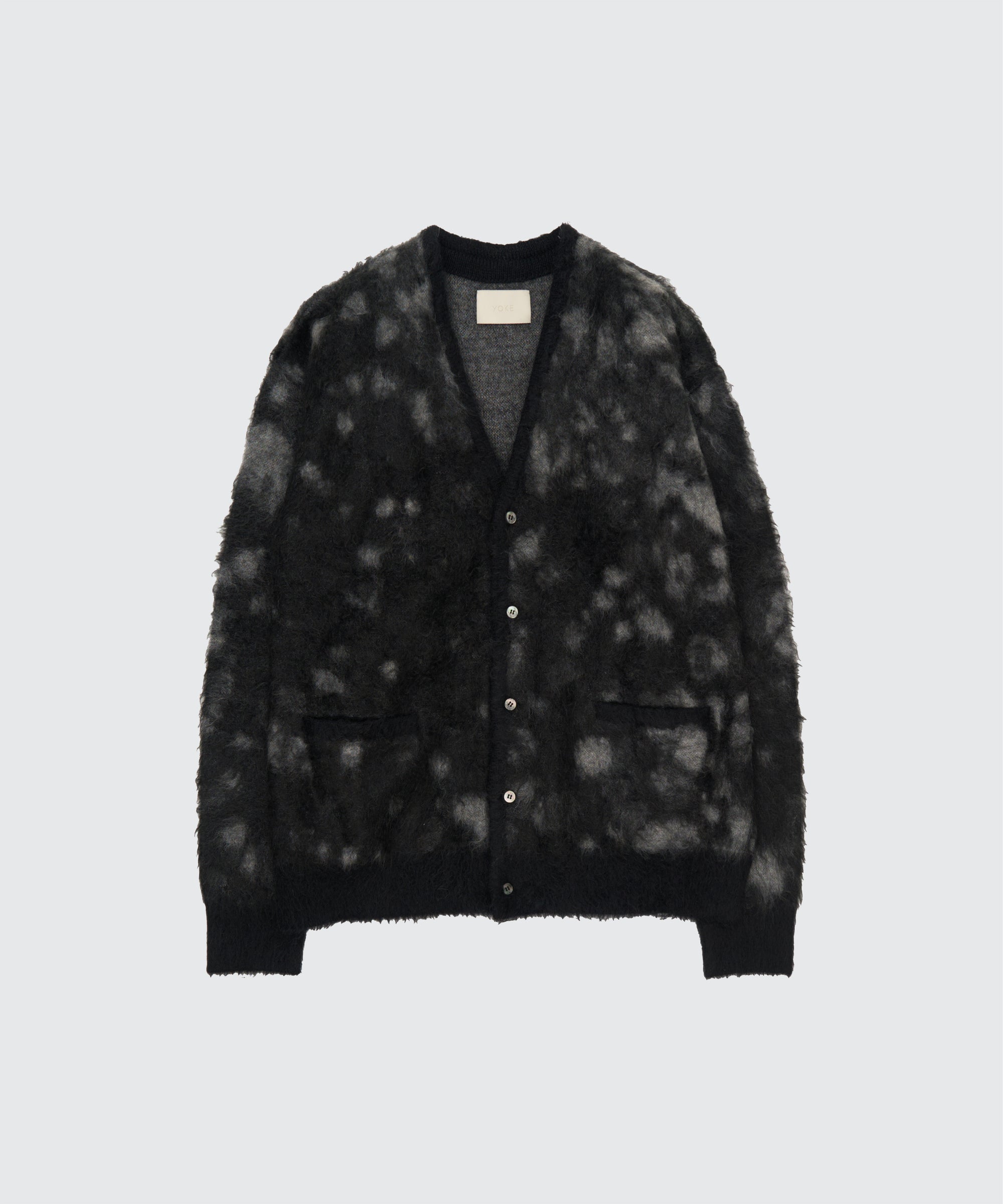 Kid Mohair Jacquard Cardigan