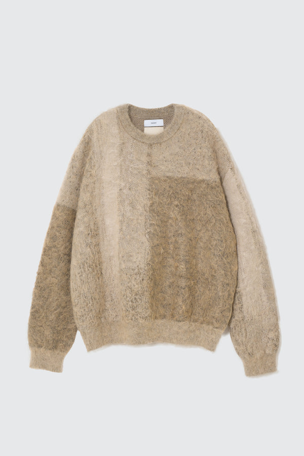 YOKE×Graphpaper Kid Mohair Abstract Jacquard Sweater