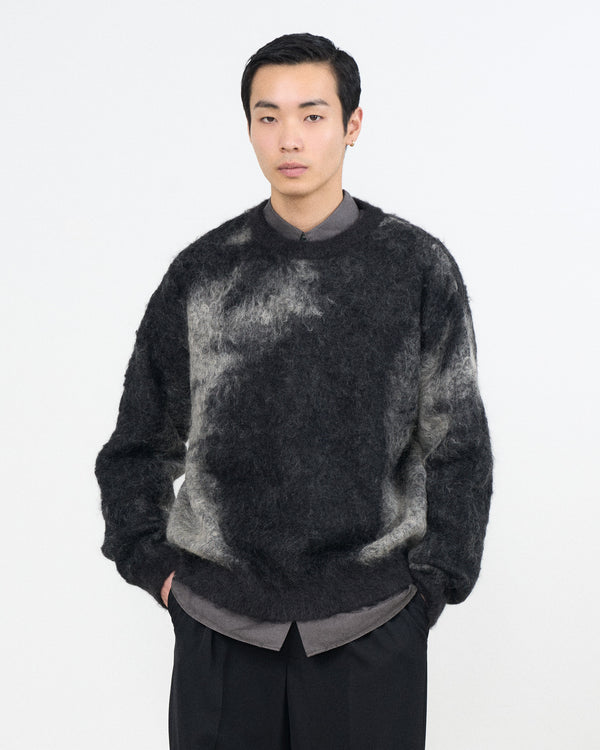 YOKE×Graphpaper Kid Mohair Abstract Jacquard Sweater