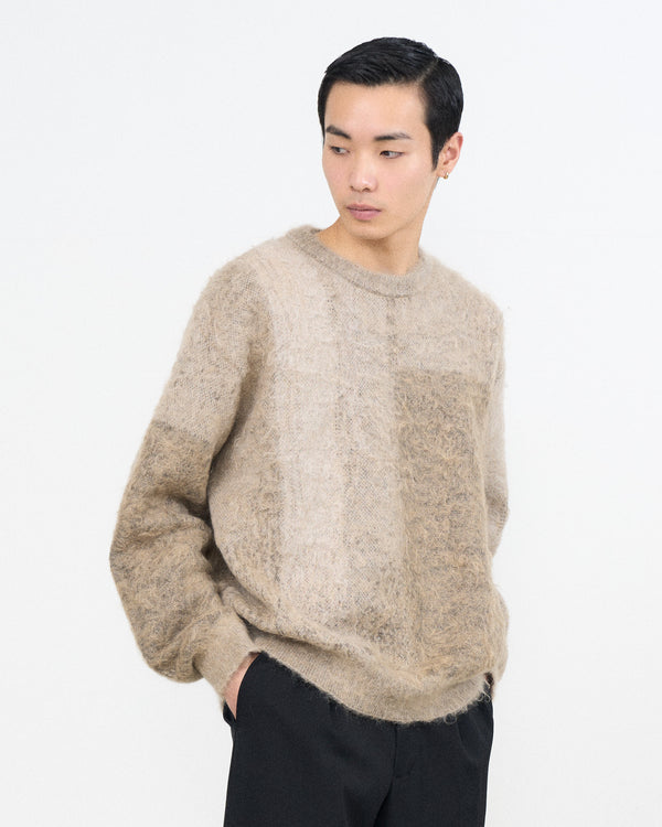 YOKE×Graphpaper Kid Mohair Abstract Jacquard Sweater