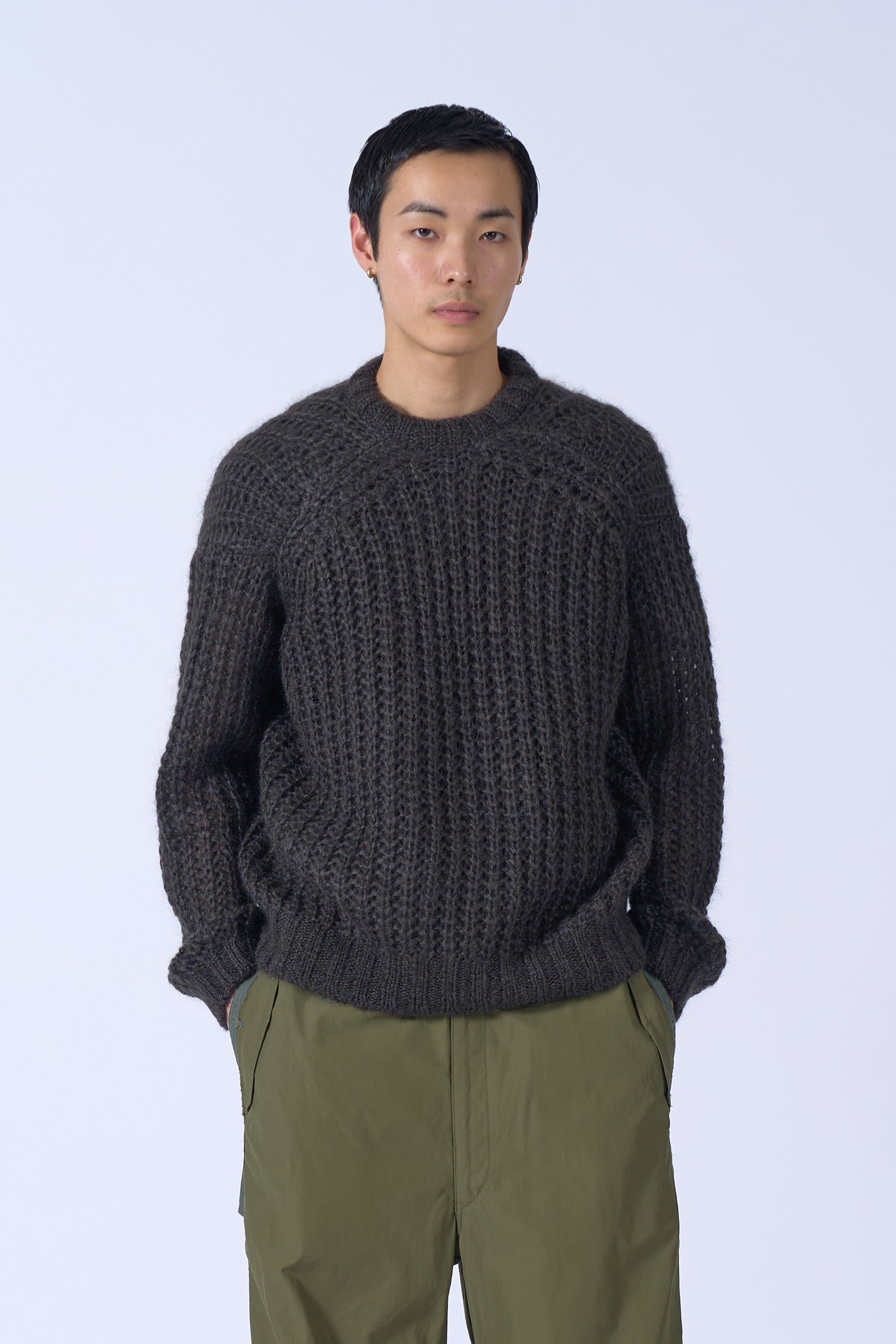 Mohair Silk Big Rib Crewneck | YOKE Official Website