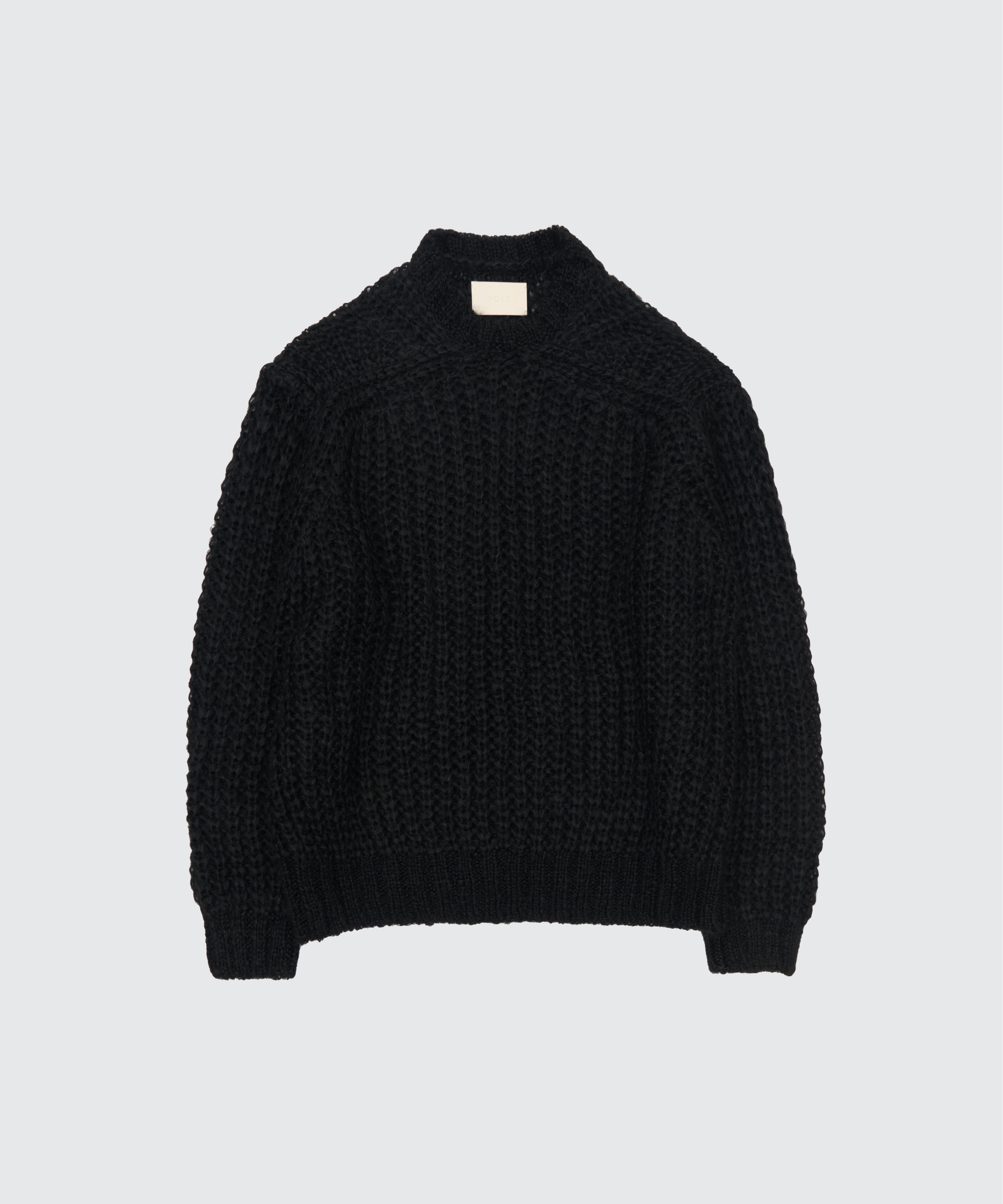 Mohair Silk Big Rib Crewneck | YOKE Official Website