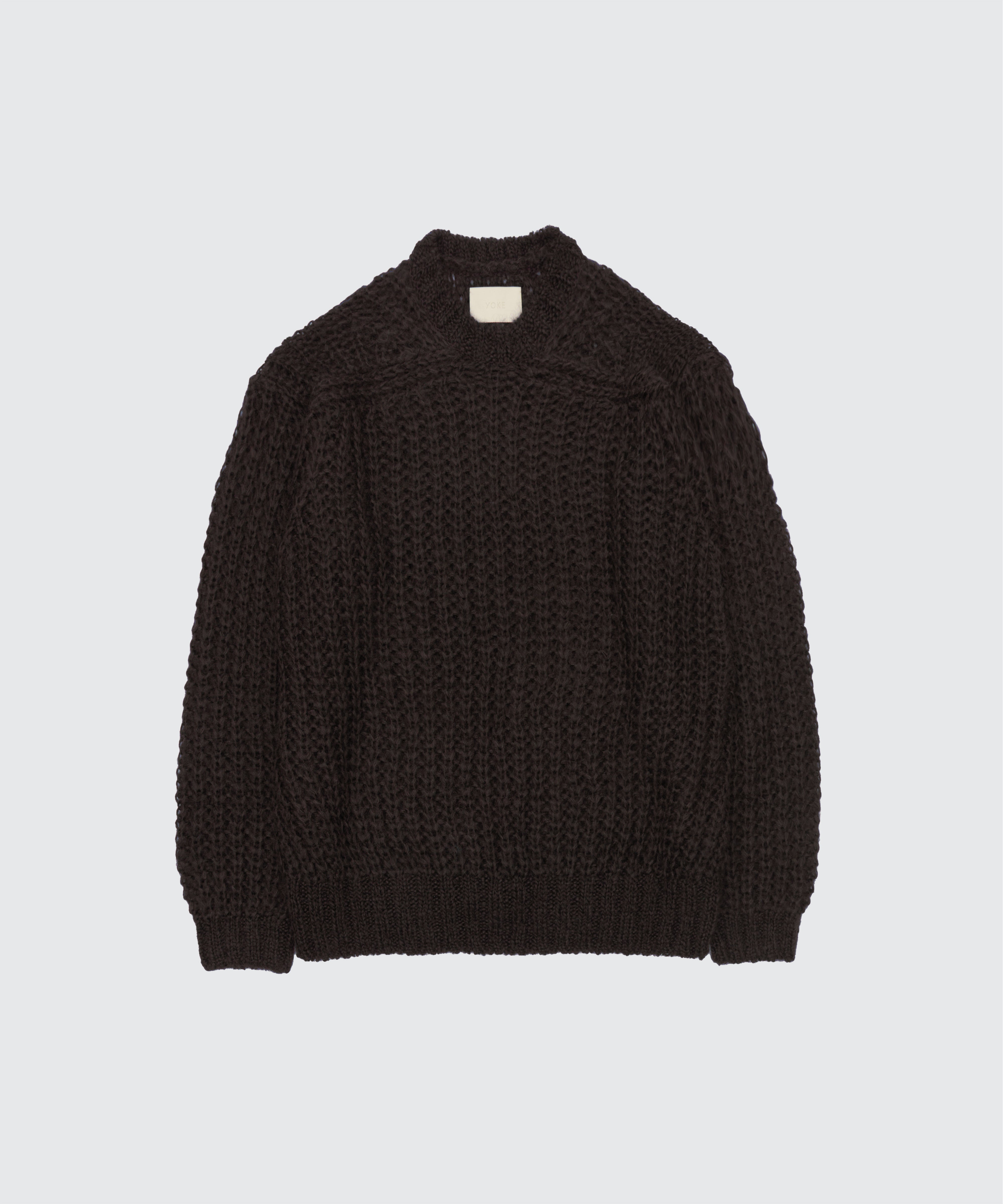 Mohair Silk Big Rib Crewneck | YOKE Official Website