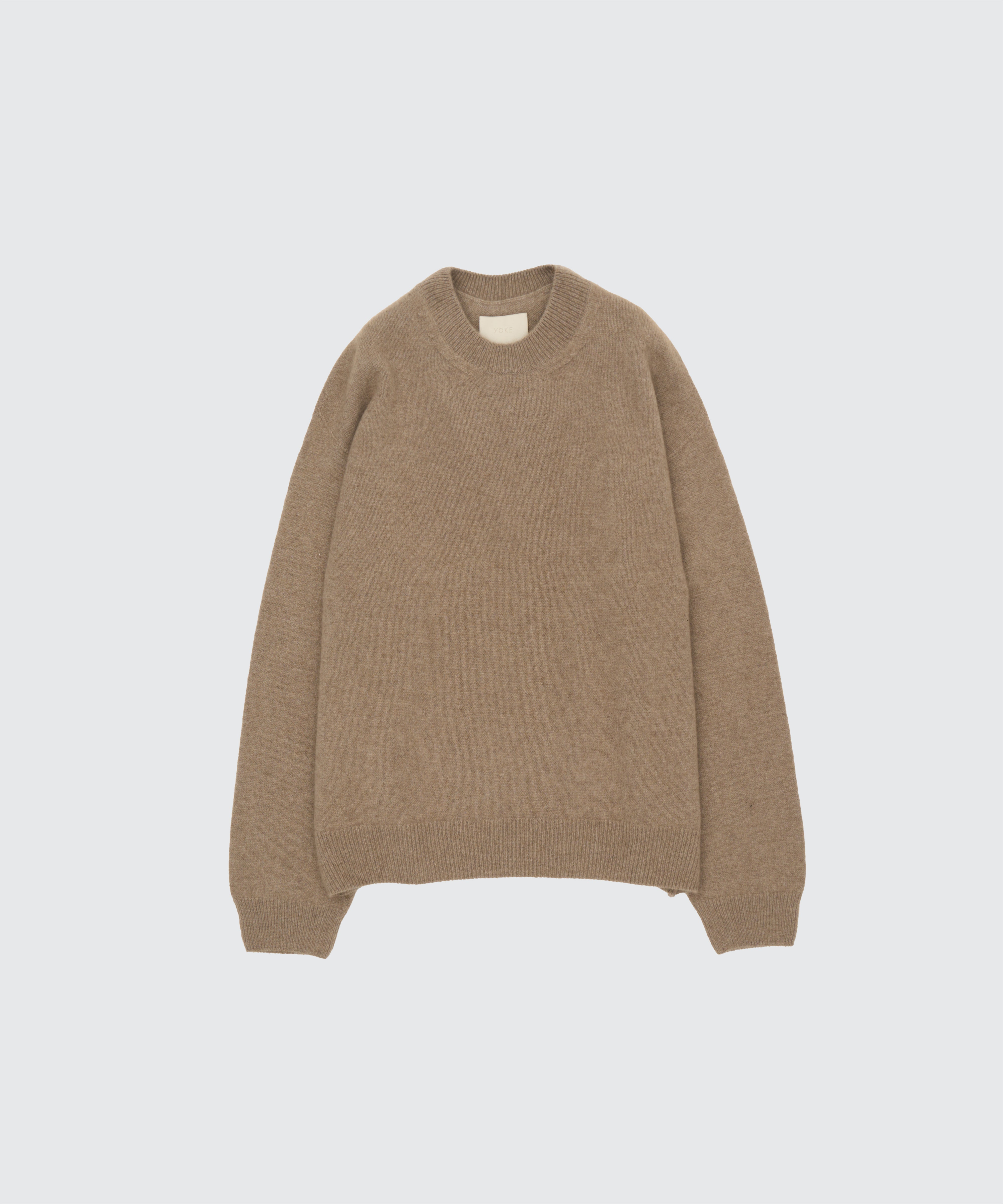 Cashmere Wholegarment Crewneck Sweater | YOKE Ofiicial Website