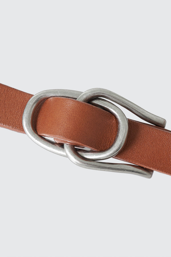 Double Buckle Leather Belt