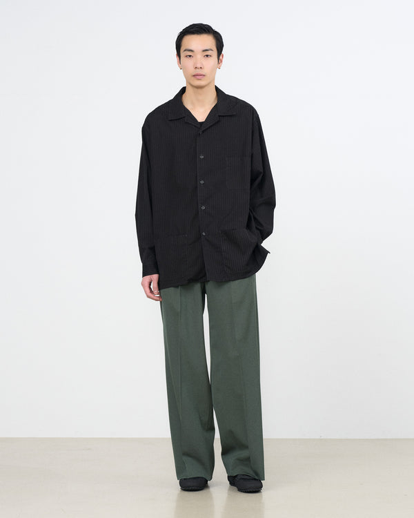 YOKE×Graphpaper Cotton High Count Brood Stripe Shirt Jacket