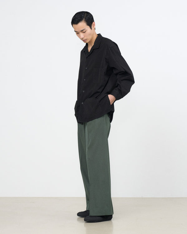 YOKE×Graphpaper Cotton High Count Brood Stripe Shirt Jacket