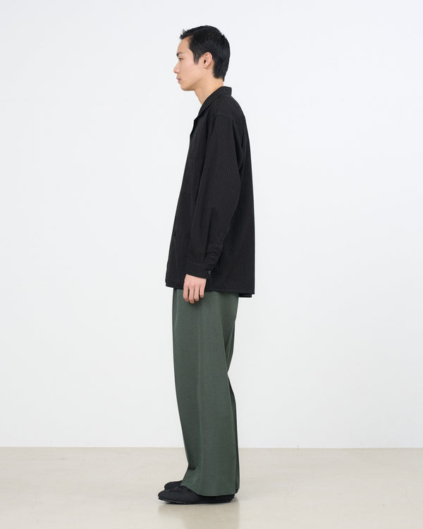 YOKE×Graphpaper Cotton High Count Brood Stripe Shirt Jacket