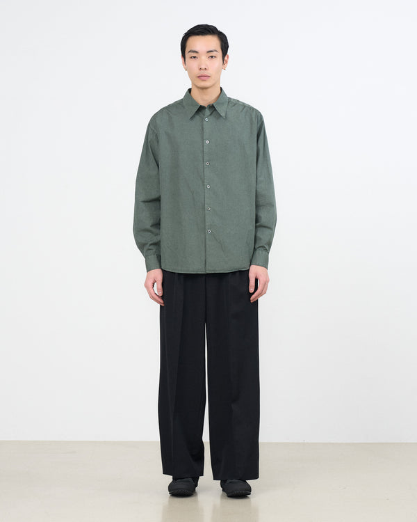 YOKE×Graphpaper Suvin Gold Cotton Poplin Pigment Dyed Regular Collar Shirt