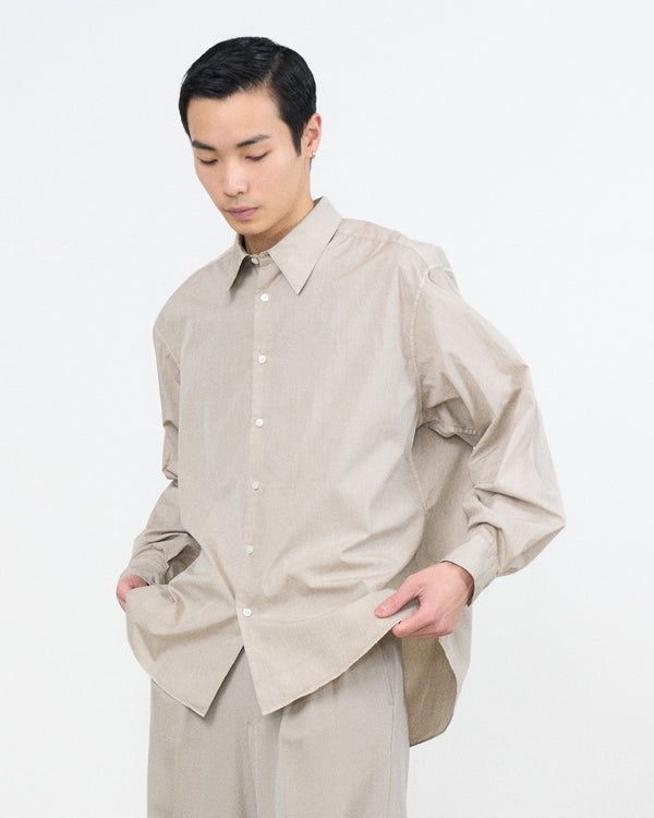 YOKE×Graphpaper Suvin Gold Cotton Poplin Pigment Dyed Regular Collar Shirt