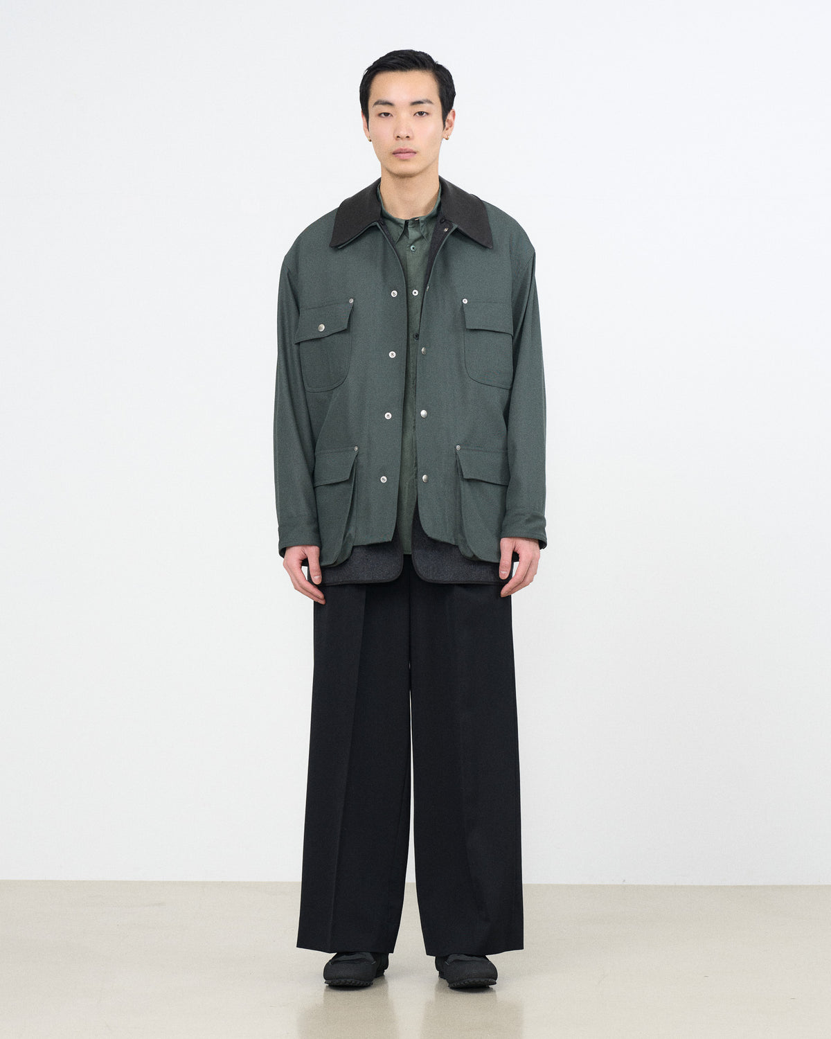YOKE×Graphpaper Techno Wool Nylon Gabadine Coverall Jacket