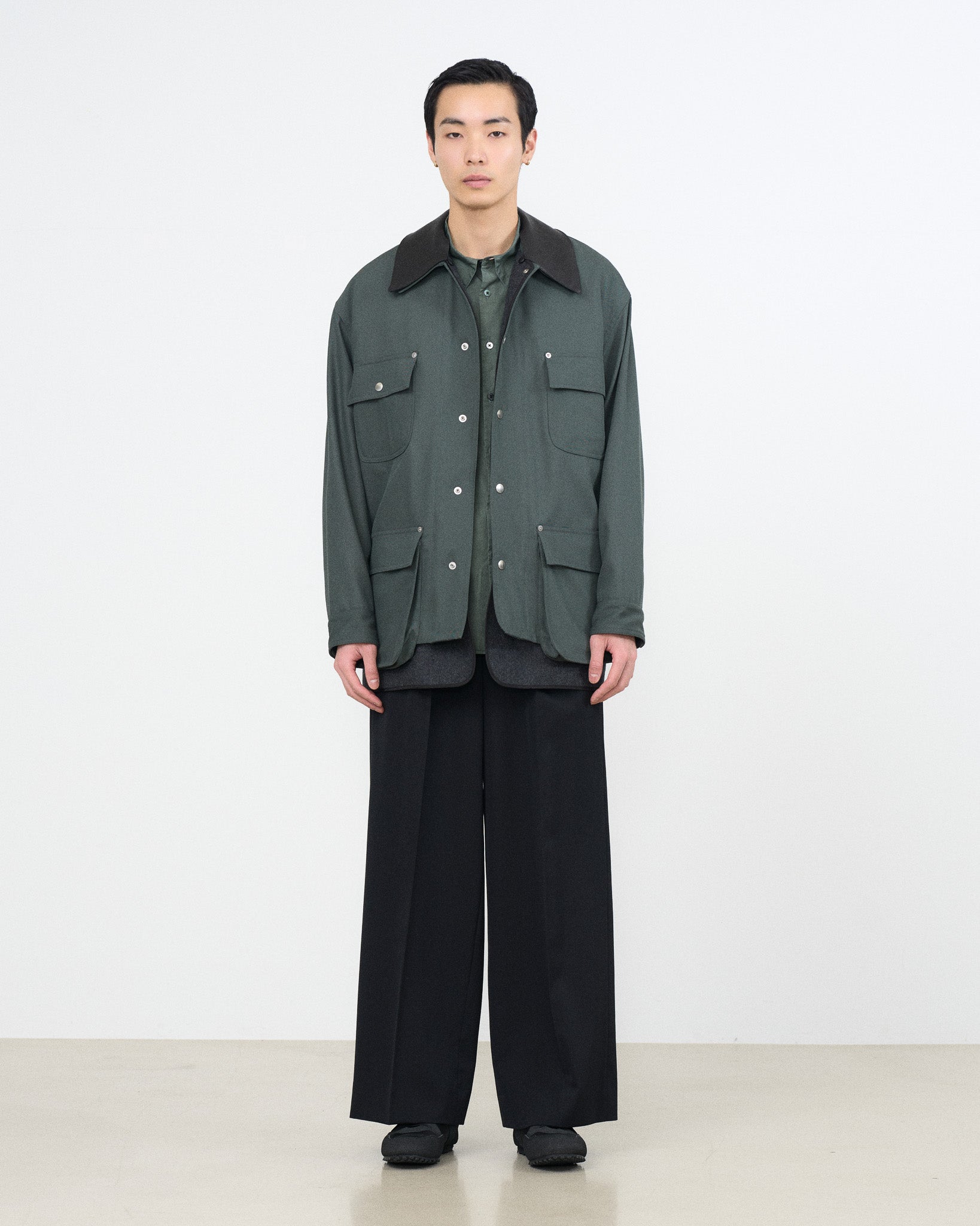 YOKE×Graphpaper Techno Wool Nylon Gabadine Coverall Jacket