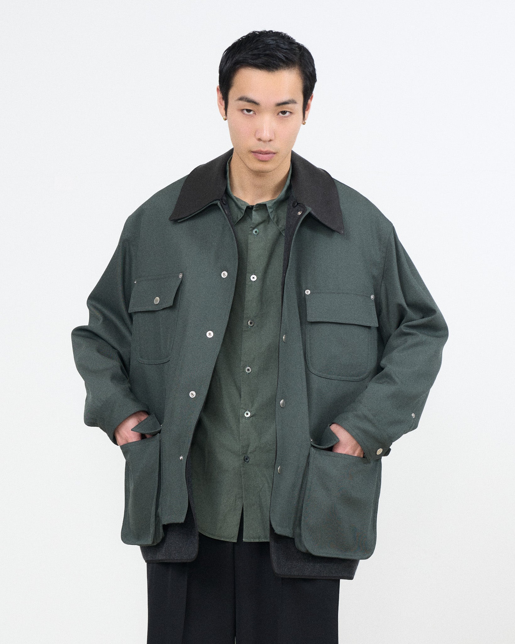YOKE×Graphpaper Techno Wool Nylon Gabadine Coverall Jacket