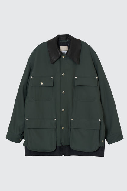 Wool Nylon Gabardine Coverall Jacket | YOKE Official Website
