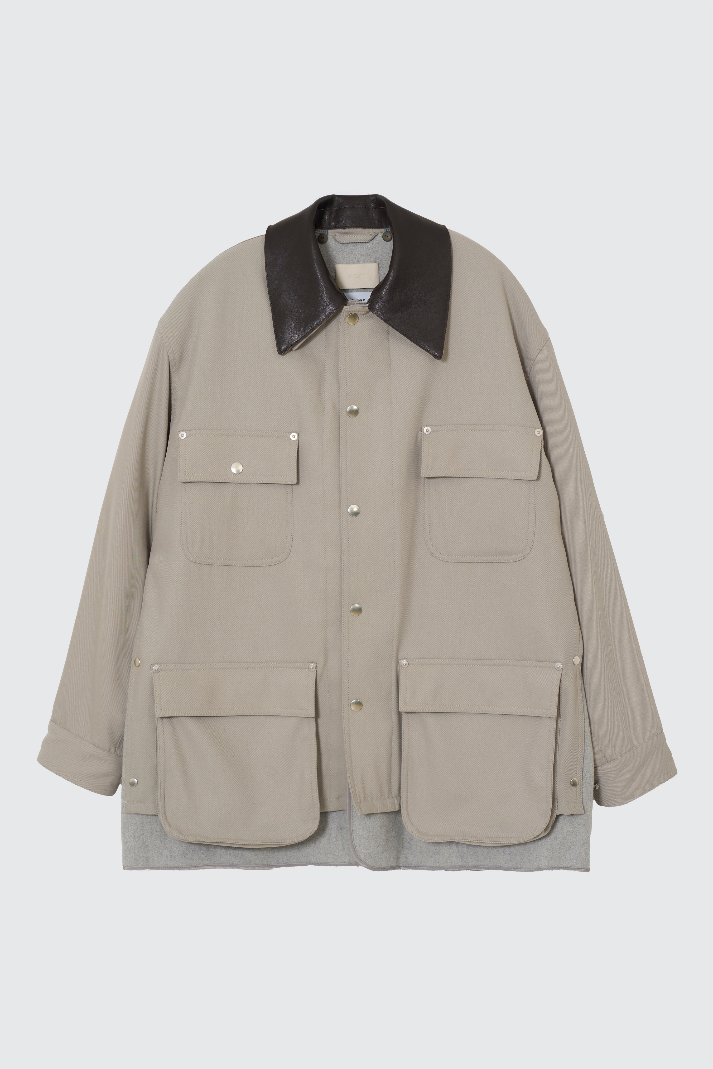 Wool Nylon Gabardine Coverall Jacket | YOKE Official Website