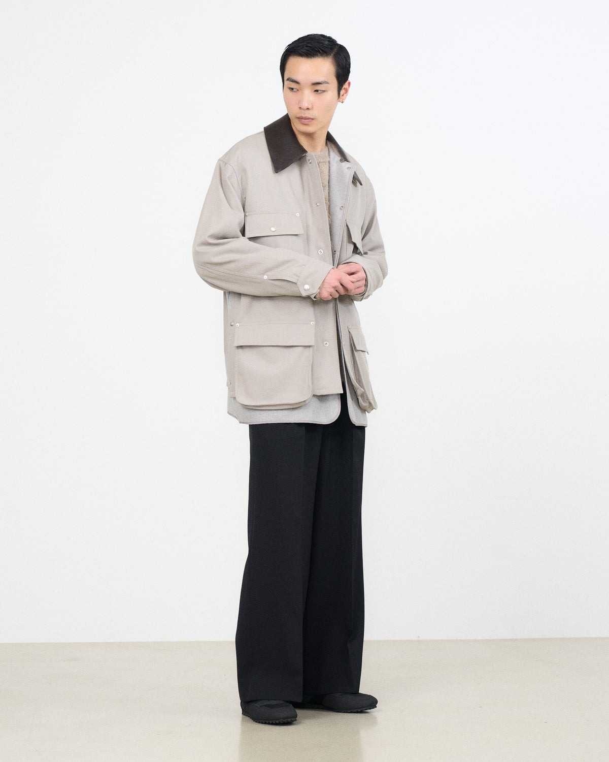 YOKE×Graphpaper Techno Wool Nylon Gabadine Coverall Jacket
