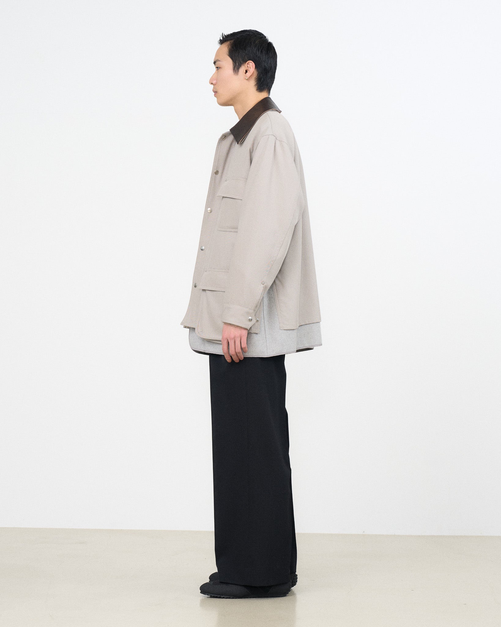 Wool Nylon Gabardine Coverall Jacket | YOKE Official Website