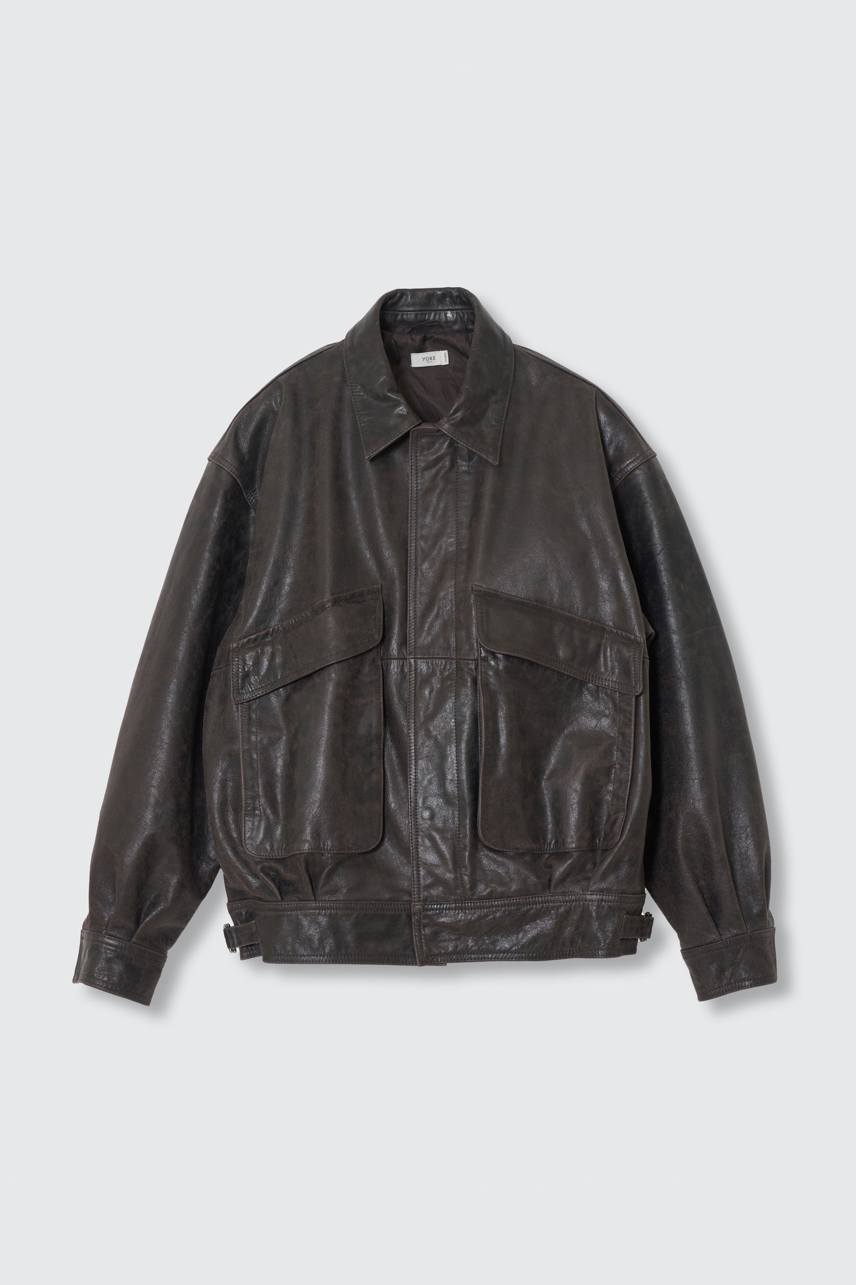 Cow Leather Flight Jacket | YOKE Official Website