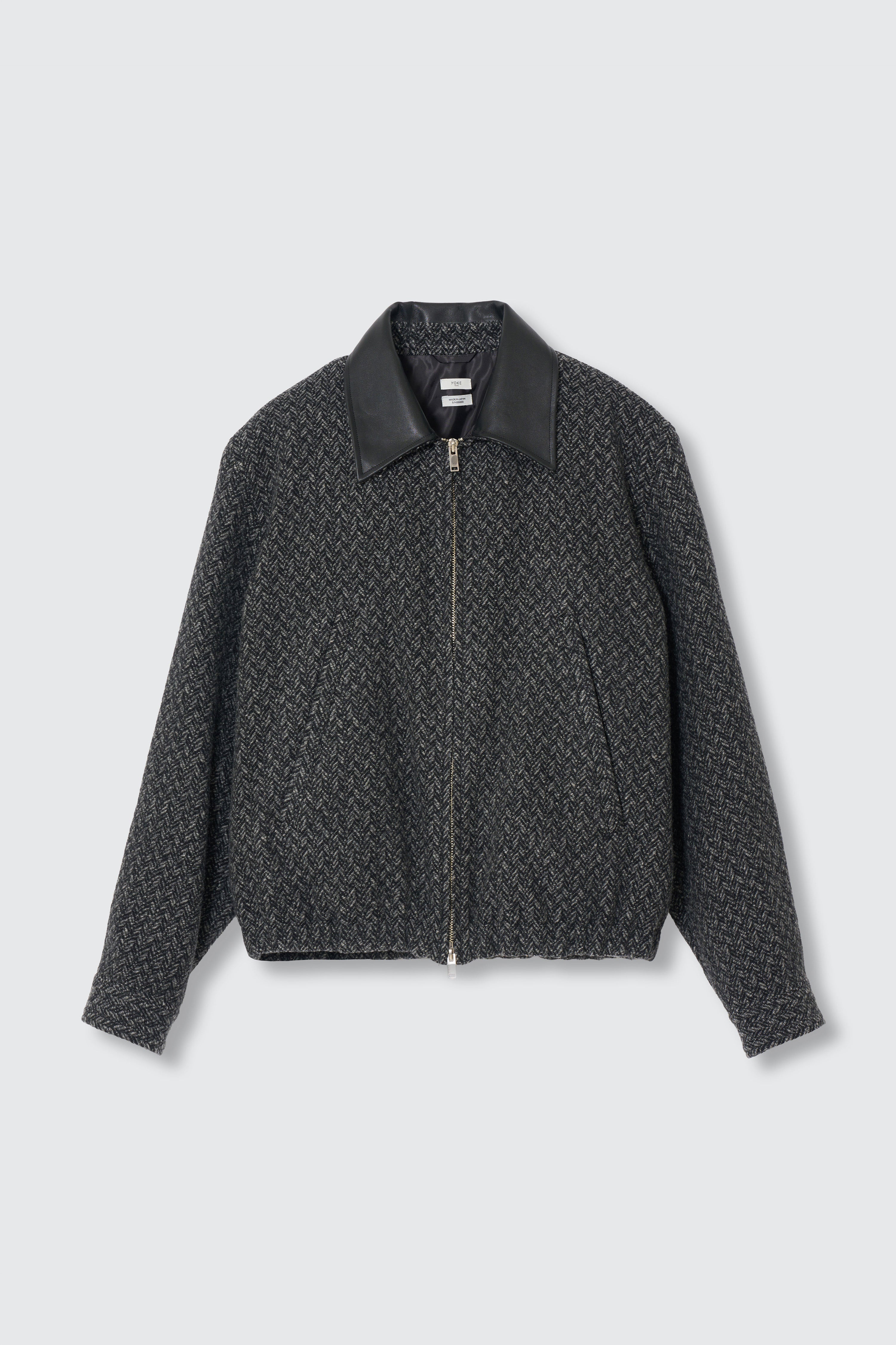 Herringbone Tweed Zip Blouson | YOKE Official Website